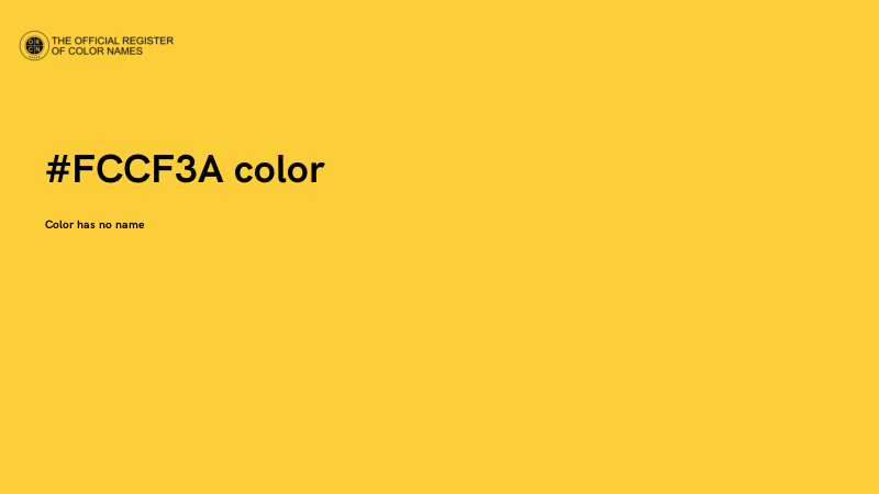 #FCCF3A color image