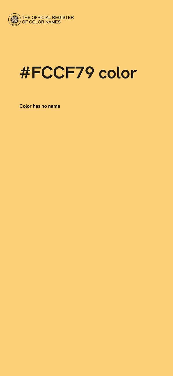 #FCCF79 color image