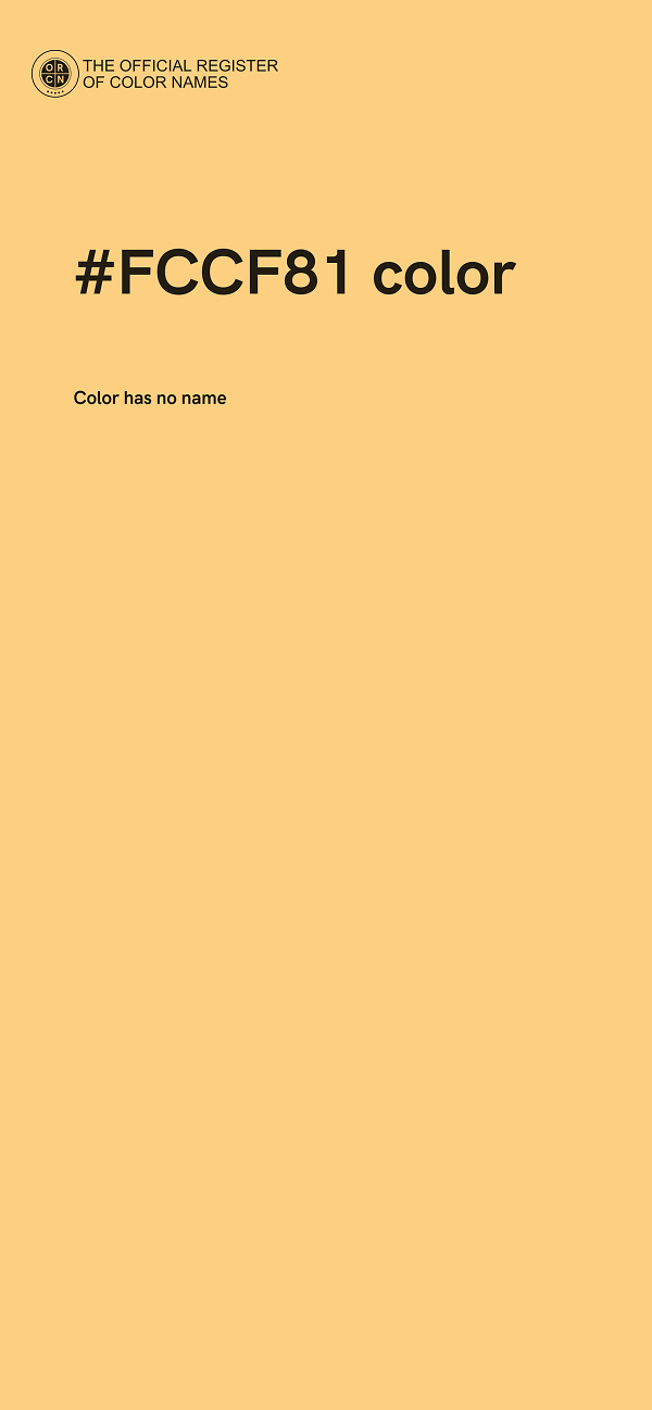 #FCCF81 color image