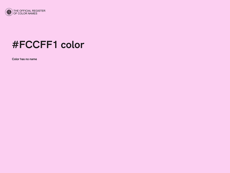 #FCCFF1 color image