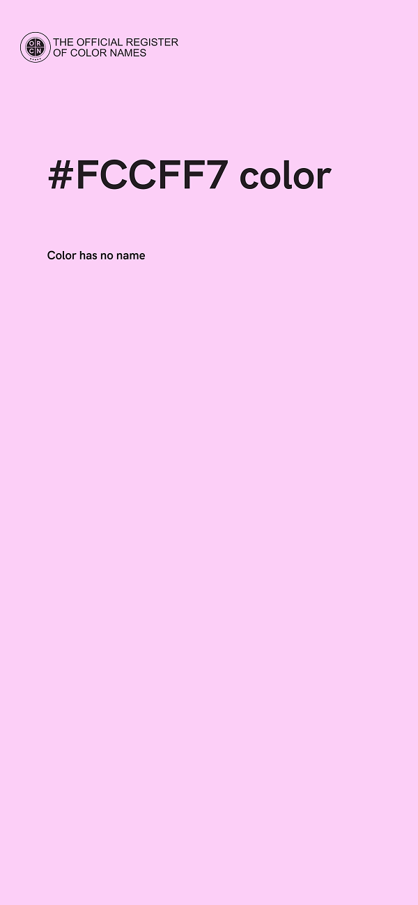 #FCCFF7 color image