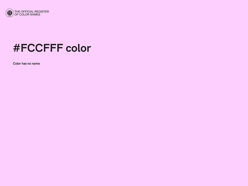 #FCCFFF color image