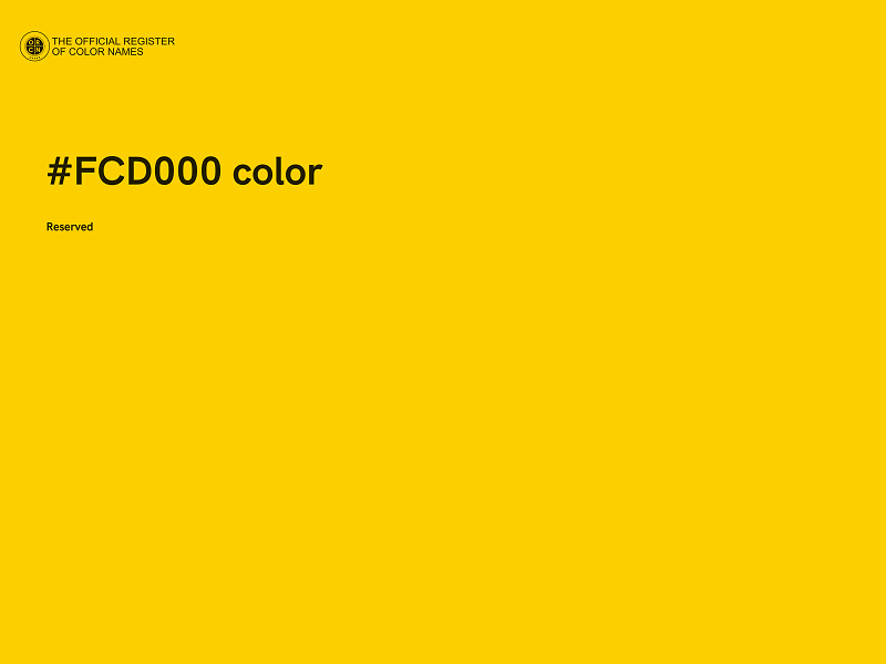 #FCD000 color image