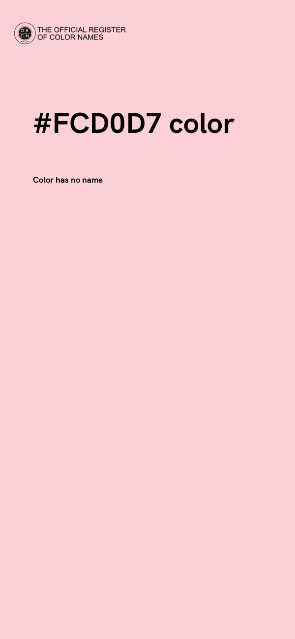 #FCD0D7 color image