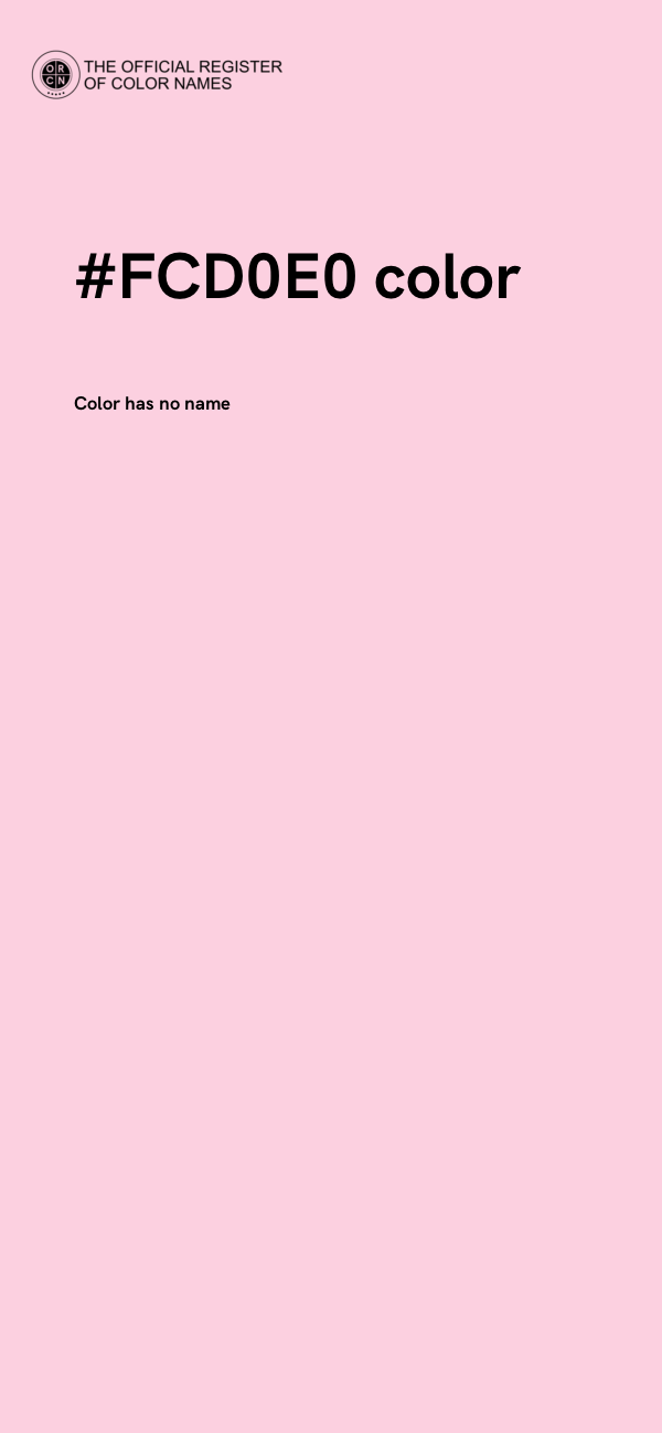 #FCD0E0 color image
