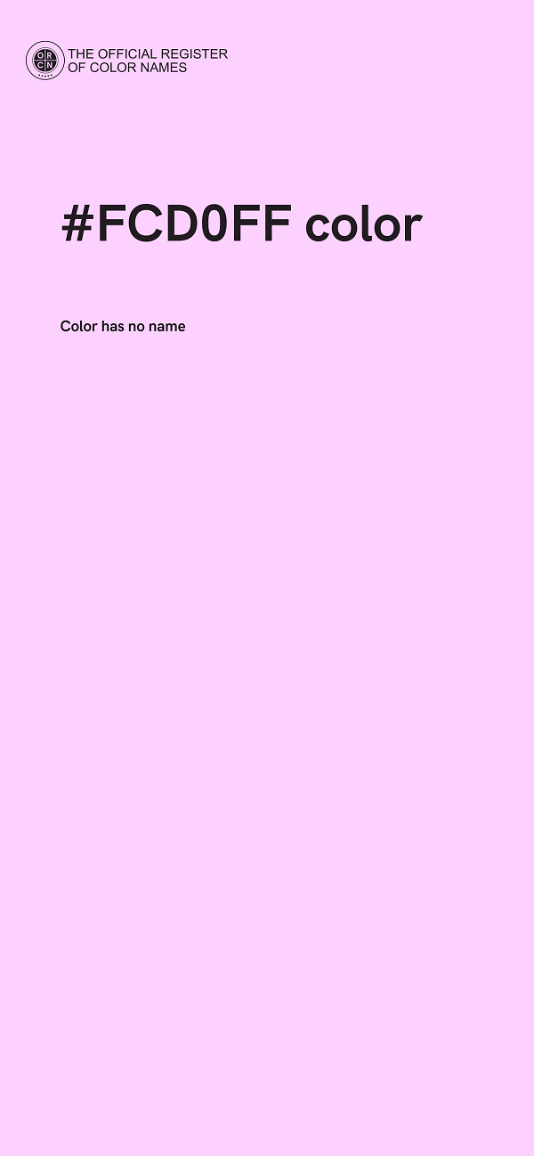 #FCD0FF color image