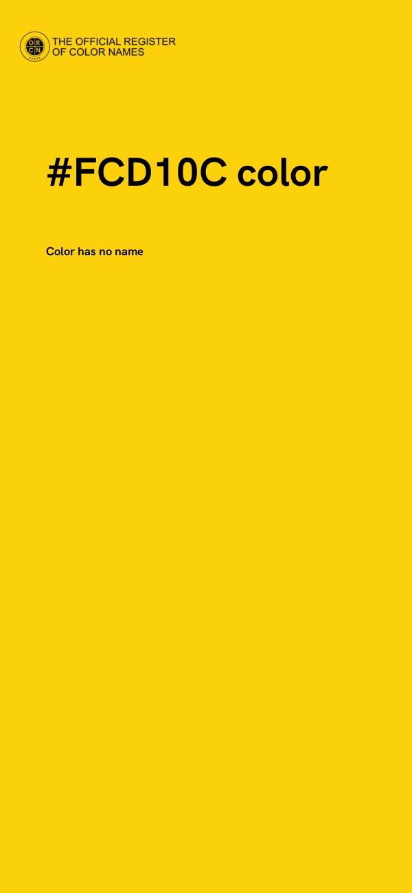 #FCD10C color image