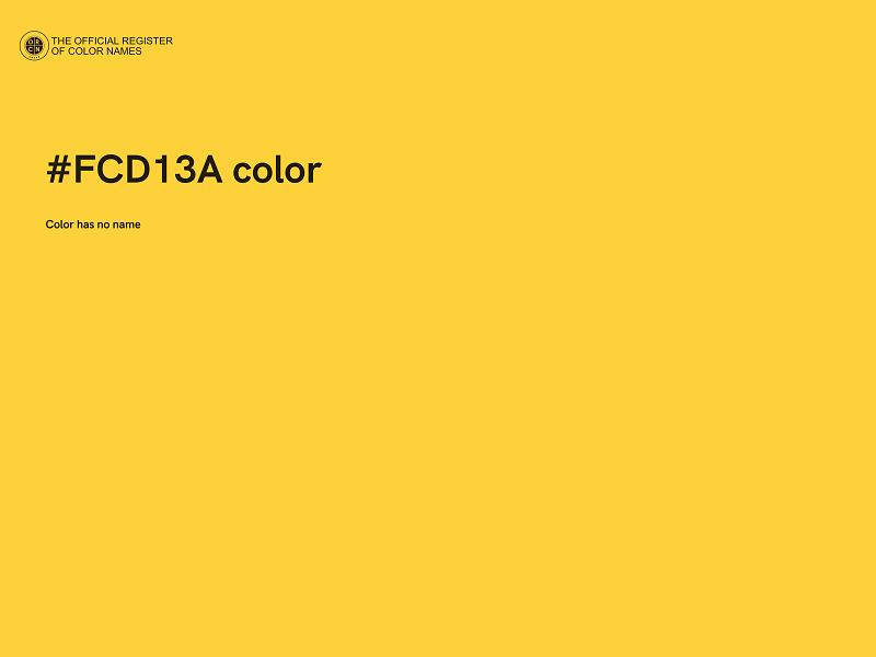 #FCD13A color image