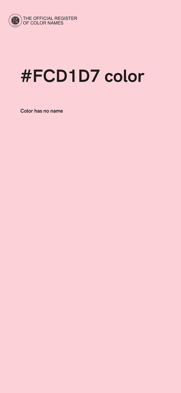 #FCD1D7 color image