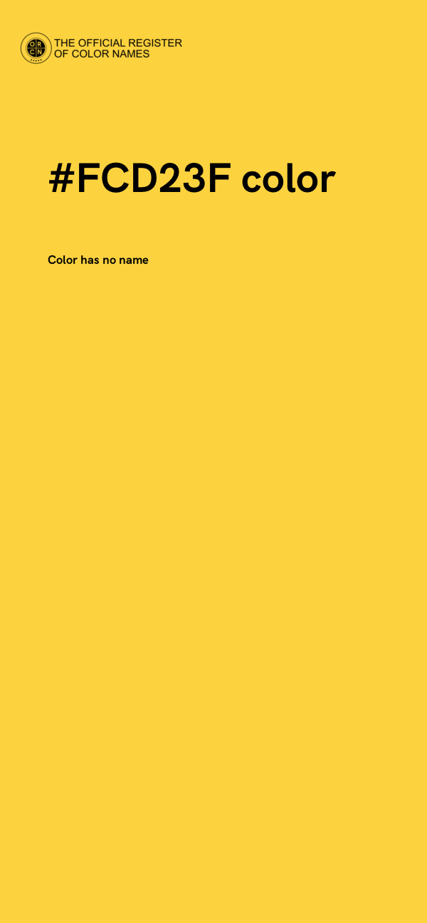 #FCD23F color image
