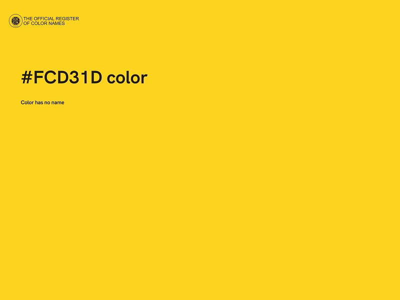 #FCD31D color image