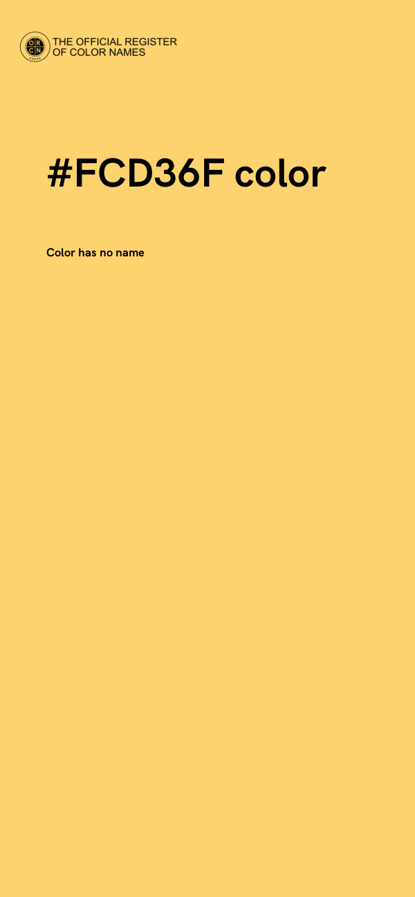 #FCD36F color image