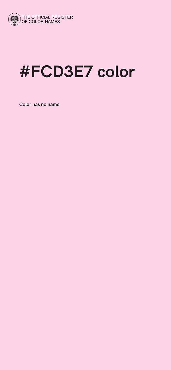 #FCD3E7 color image