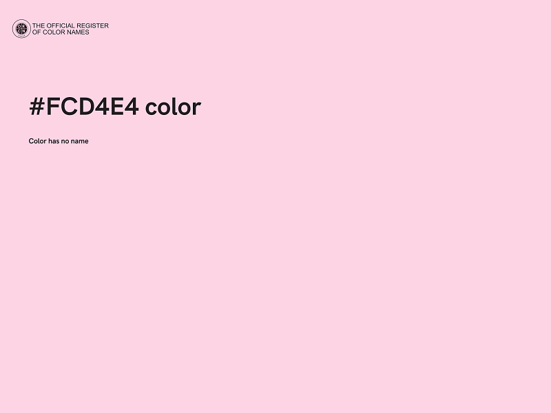 #FCD4E4 color image