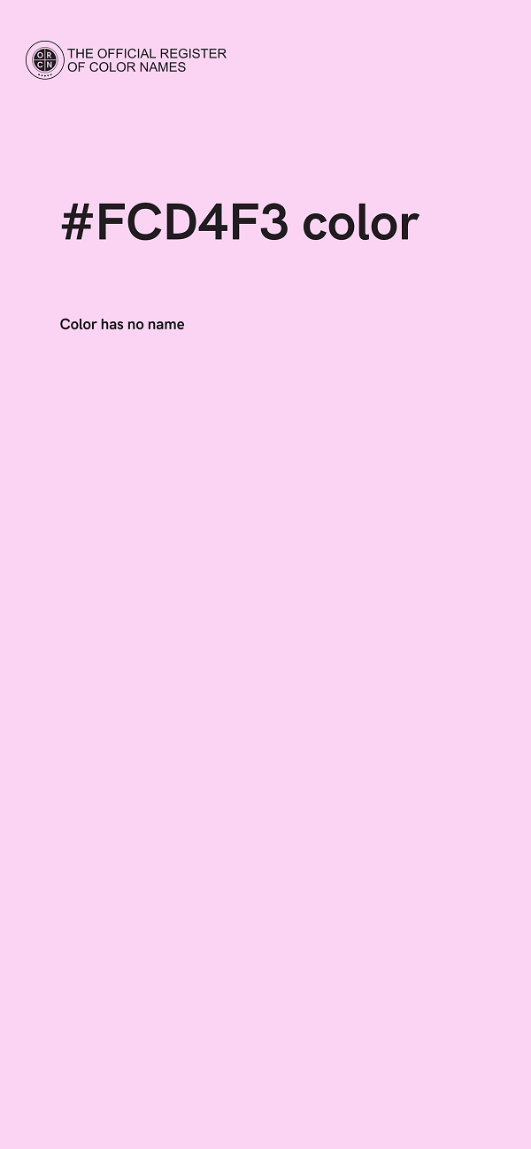 #FCD4F3 color image