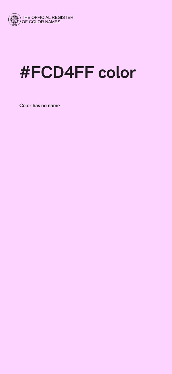 #FCD4FF color image