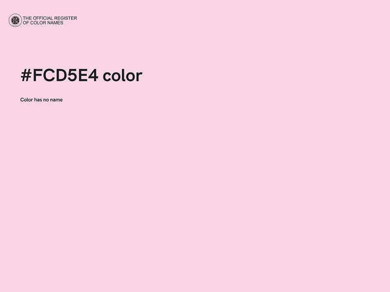 #FCD5E4 color image