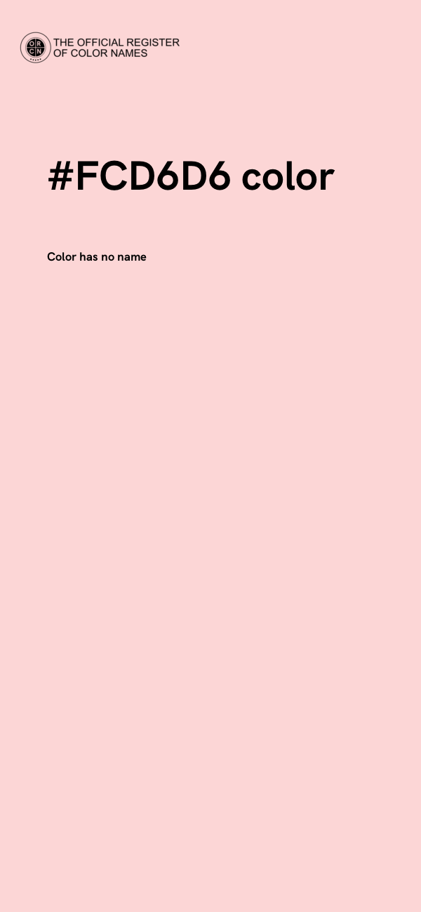 #FCD6D6 color image
