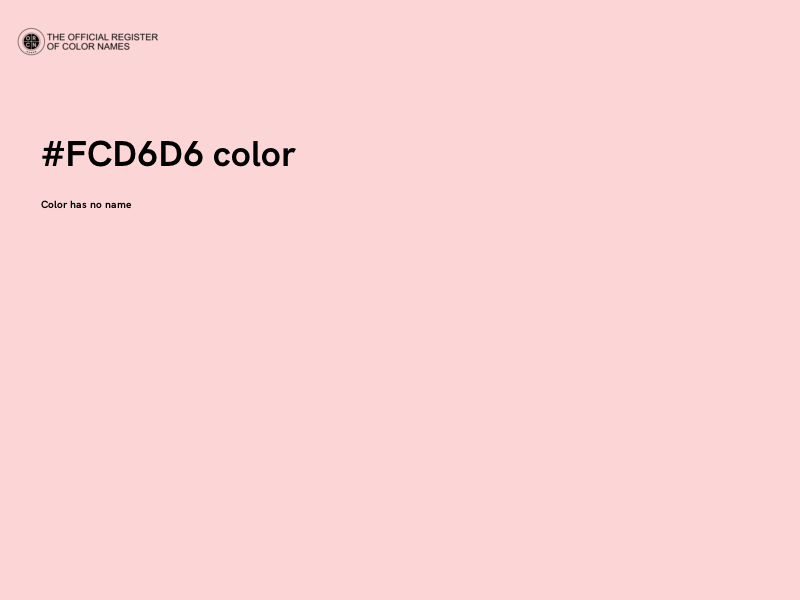 #FCD6D6 color image