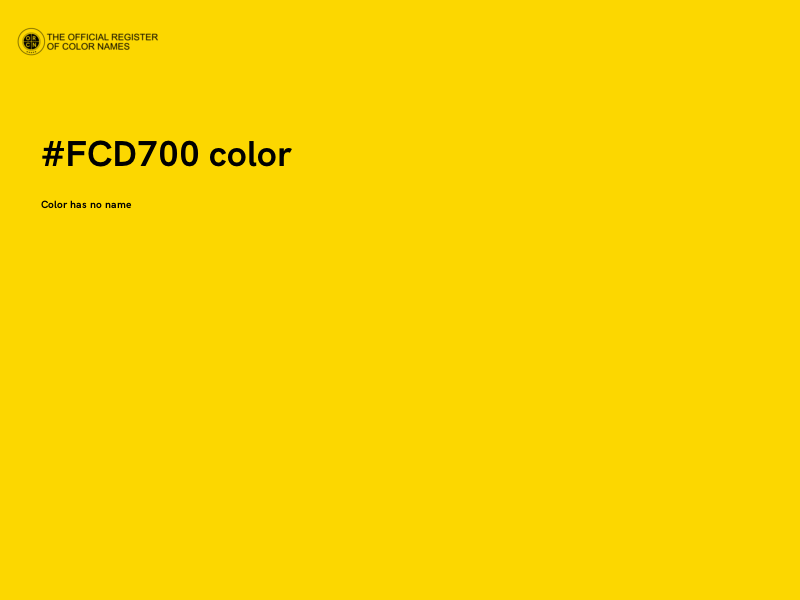 #FCD700 color image