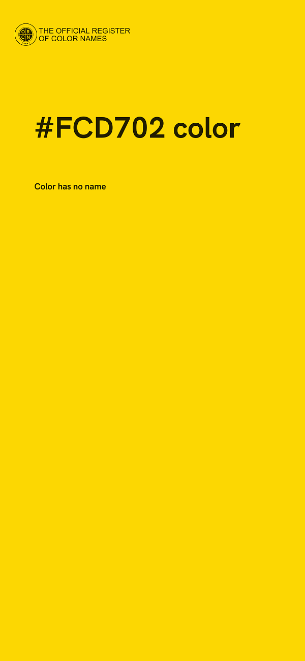 #FCD702 color image