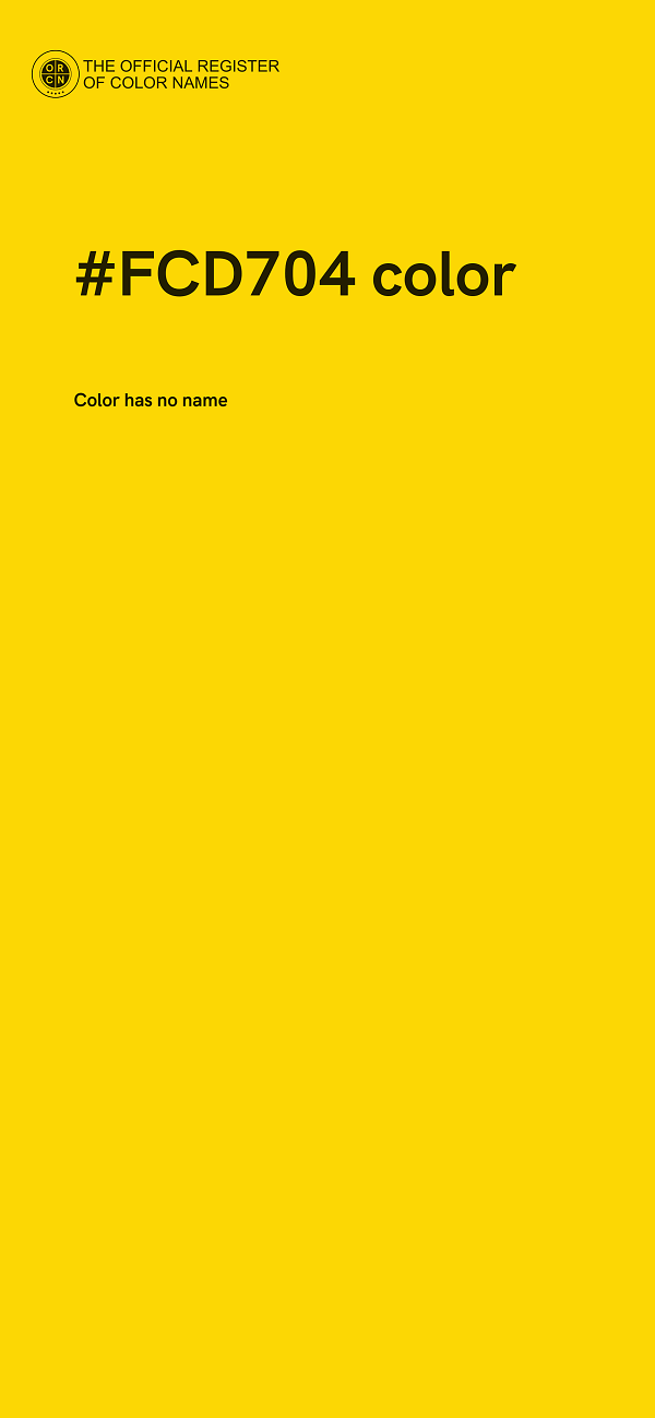 #FCD704 color image