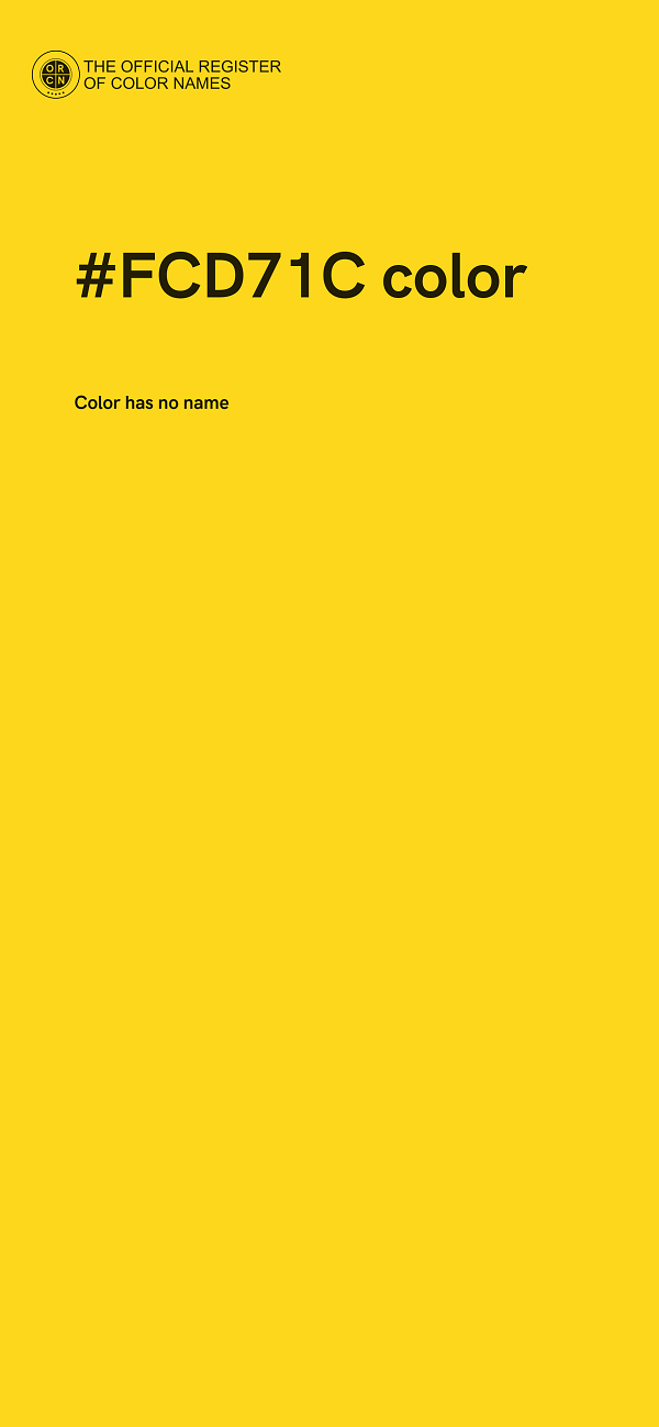 #FCD71C color image