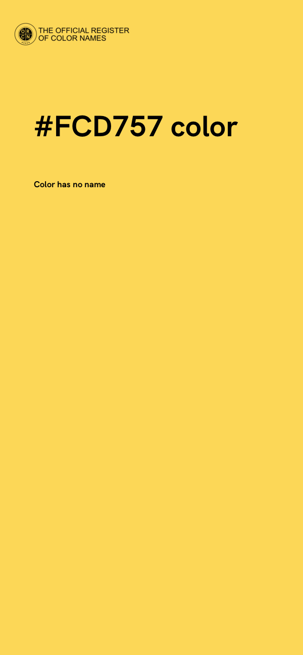 #FCD757 color image