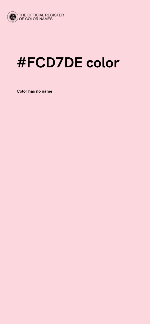#FCD7DE color image