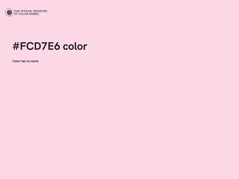 #FCD7E6 color image