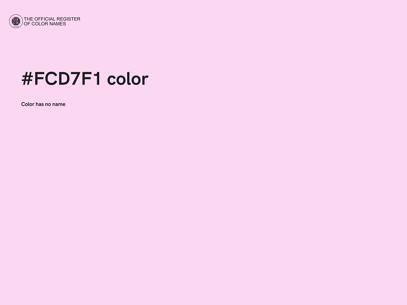 #FCD7F1 color image