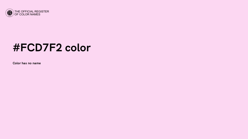 #FCD7F2 color image