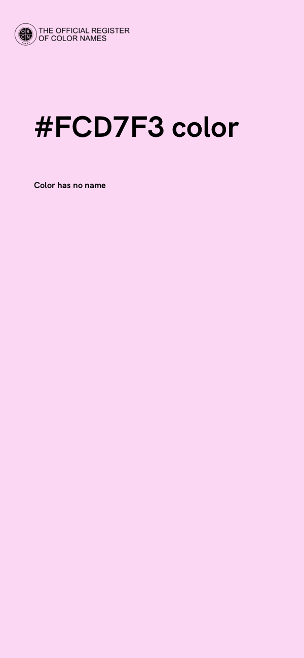 #FCD7F3 color image