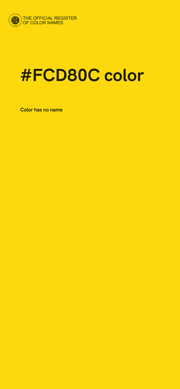 #FCD80C color image