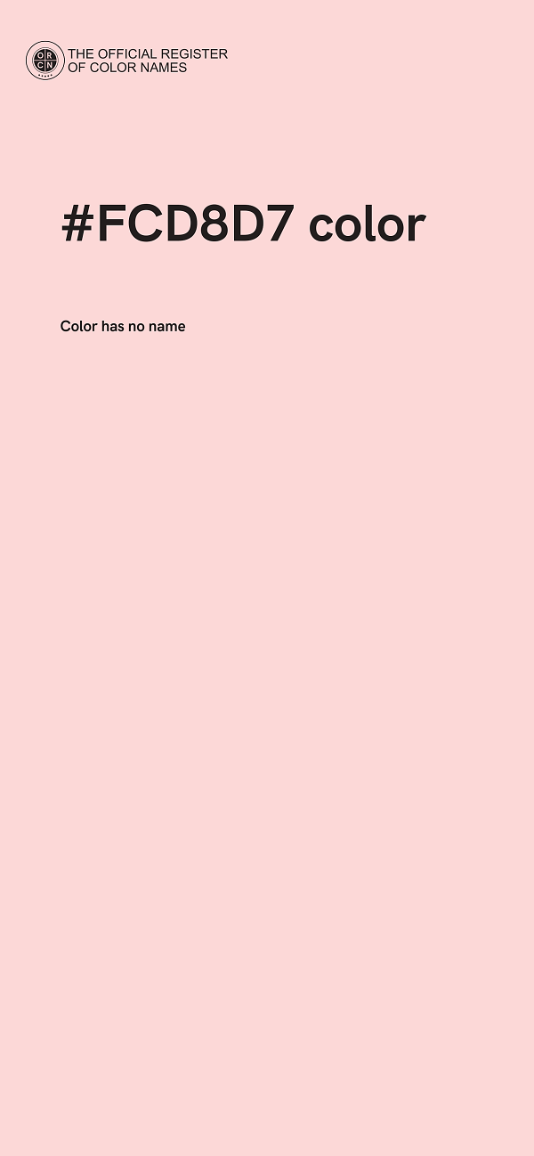 #FCD8D7 color image