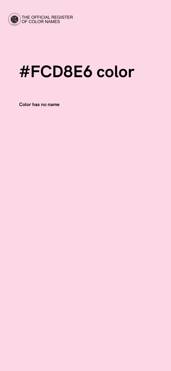 #FCD8E6 color image