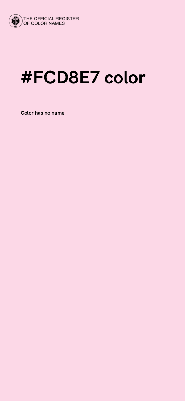 #FCD8E7 color image