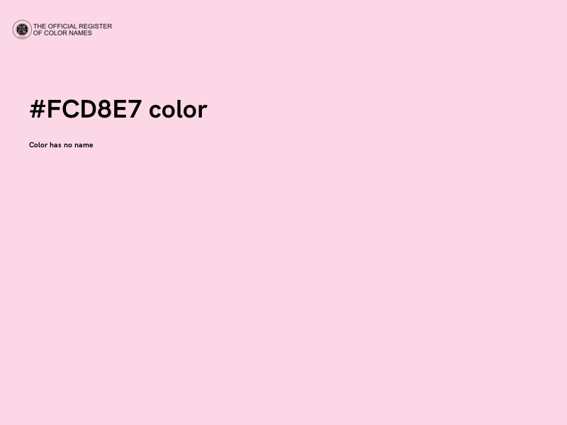 #FCD8E7 color image