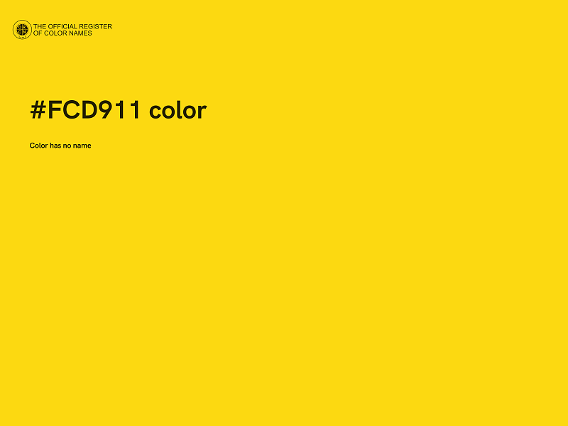 #FCD911 color image