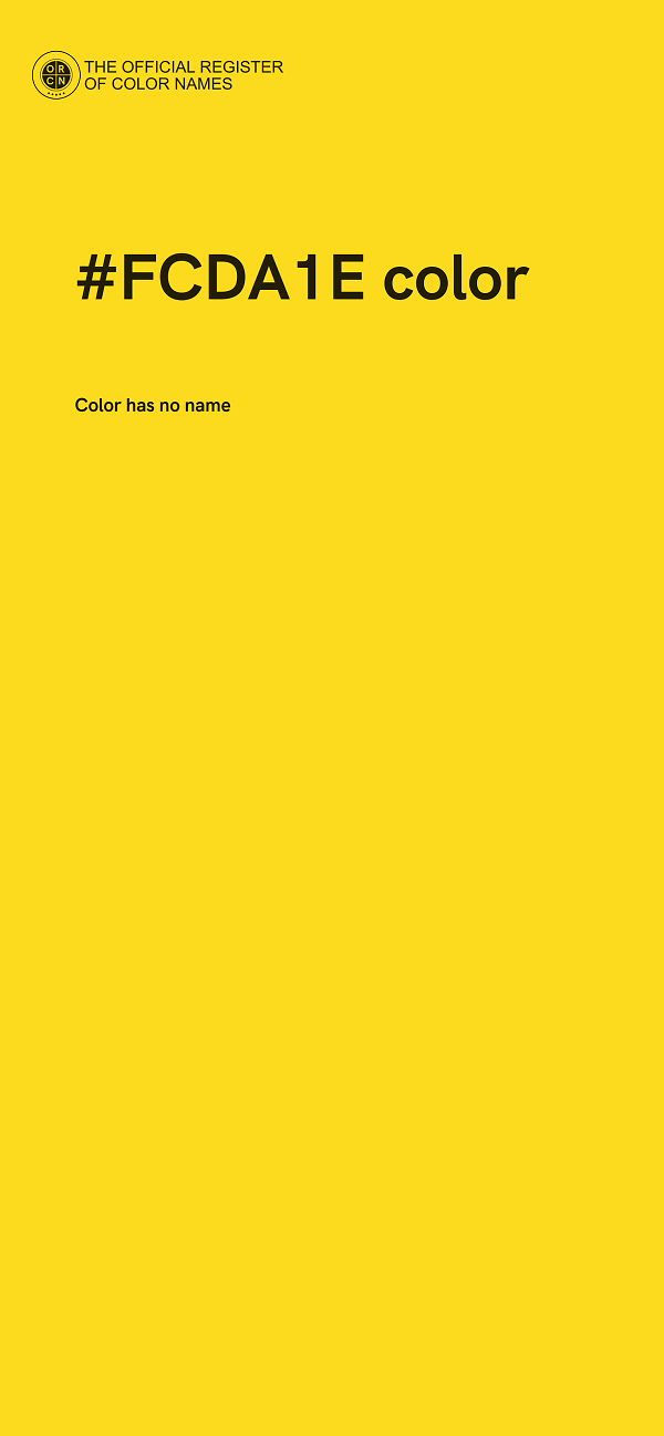 #FCDA1E color image