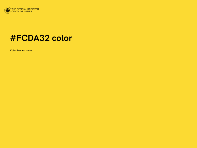 #FCDA32 color image