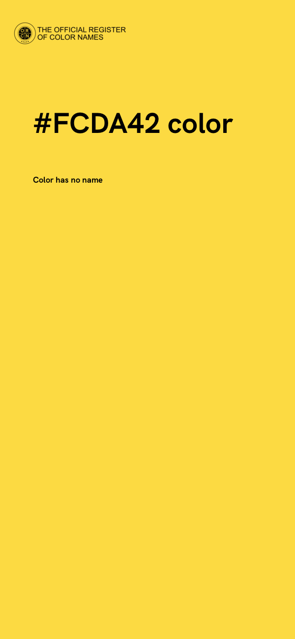 #FCDA42 color image