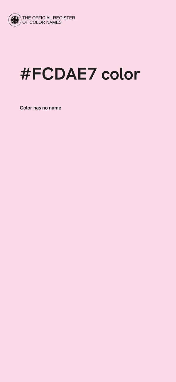 #FCDAE7 color image