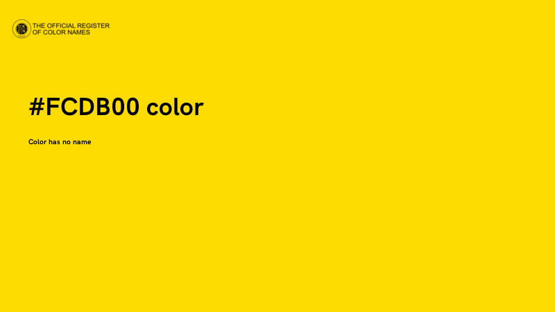 #FCDB00 color image