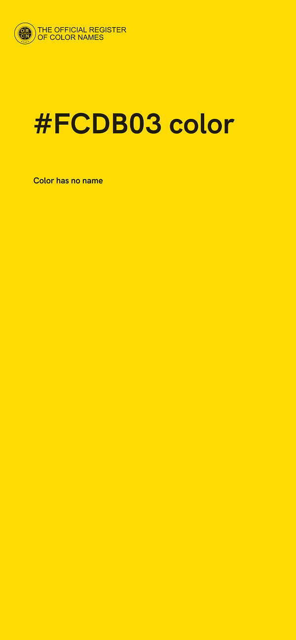 #FCDB03 color image