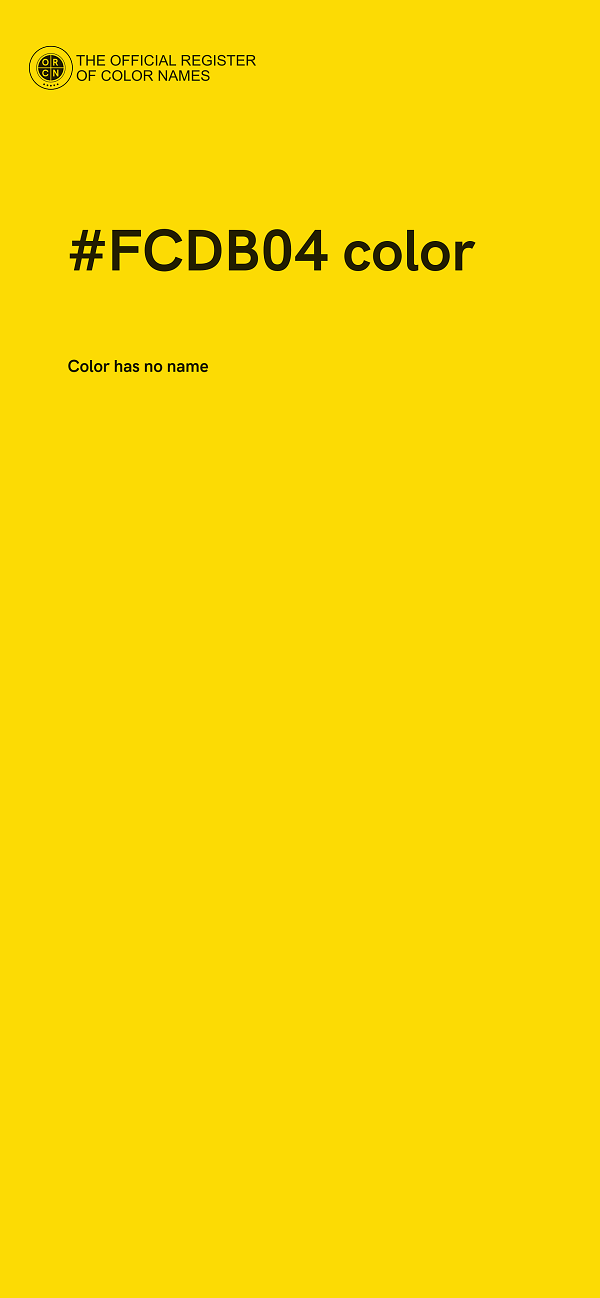#FCDB04 color image