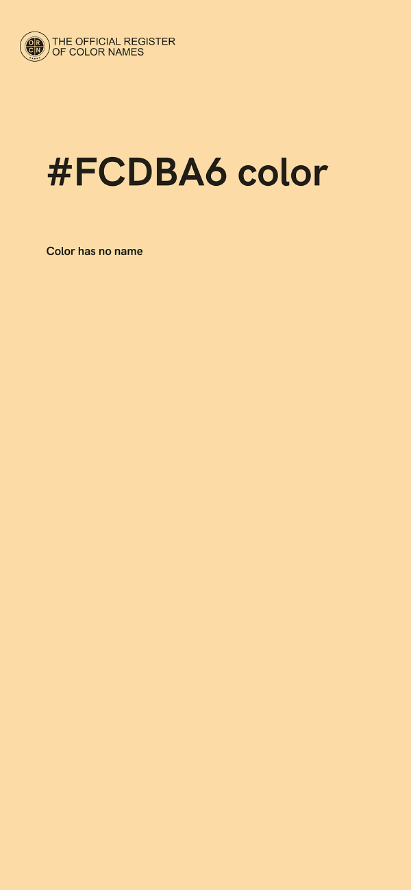 #FCDBA6 color image