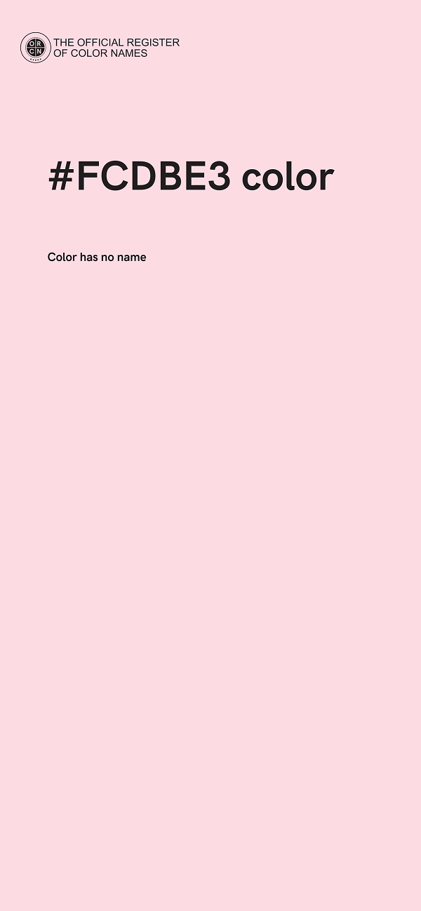 #FCDBE3 color image
