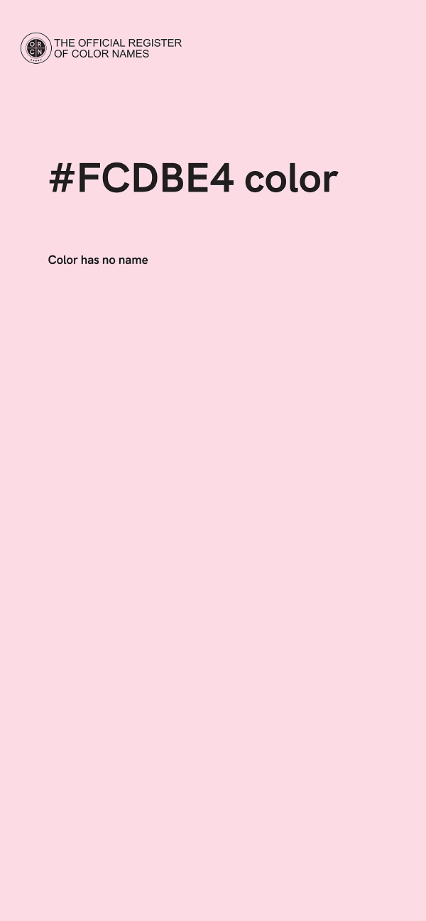 #FCDBE4 color image