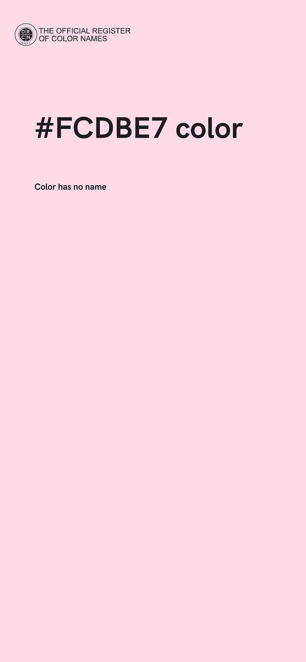 #FCDBE7 color image